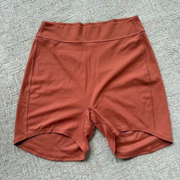 Gymshark x KKFit Crop Top Sports Bra Bike Short & Athletic Shorts in Terra Cotta - Picture 14 of 16